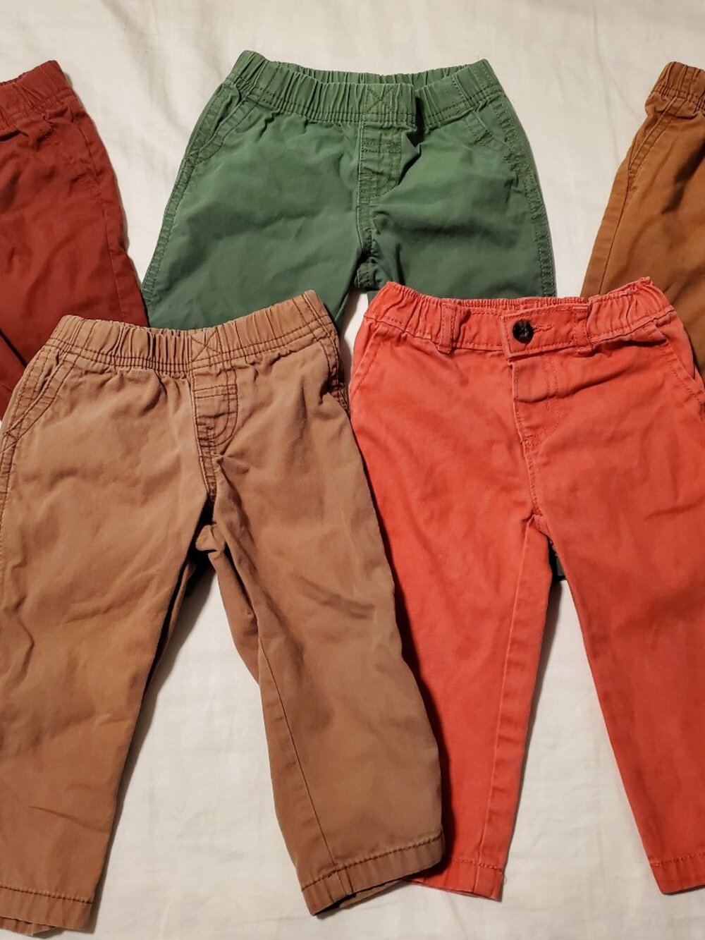 Bundle of 5 Carters Boys 18 Month Chino Cotton Pants